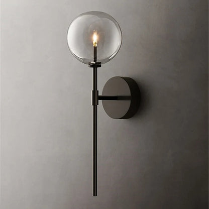 Hillevi - Retro Clear Glass Wall Lamp