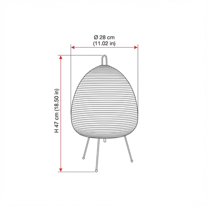 Aila – Wabi-Sabi Rice Paper LED Table Lamp