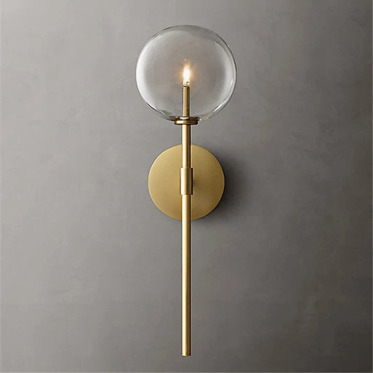 Hillevi - Retro Clear Glass Wall Lamp