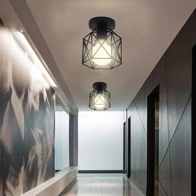 Karah - Industrial Semi Flush Mount Light