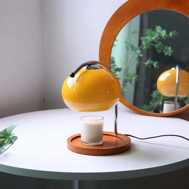 Gry - Vintage Glass Table Lamp Candle Warmer Lamp Bauhaus Furniture