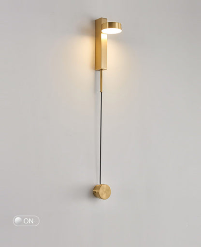 Emelie - Gold Wall Lamp with Dimmer Switch