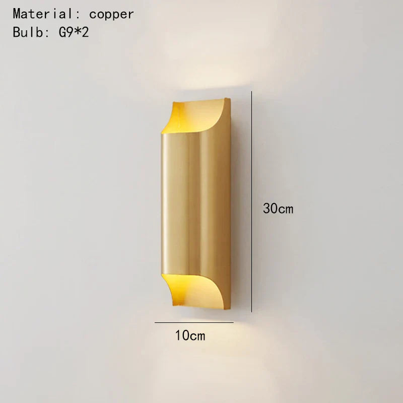 Yrsa - Modern Brass LED Wall Lamp Foyer