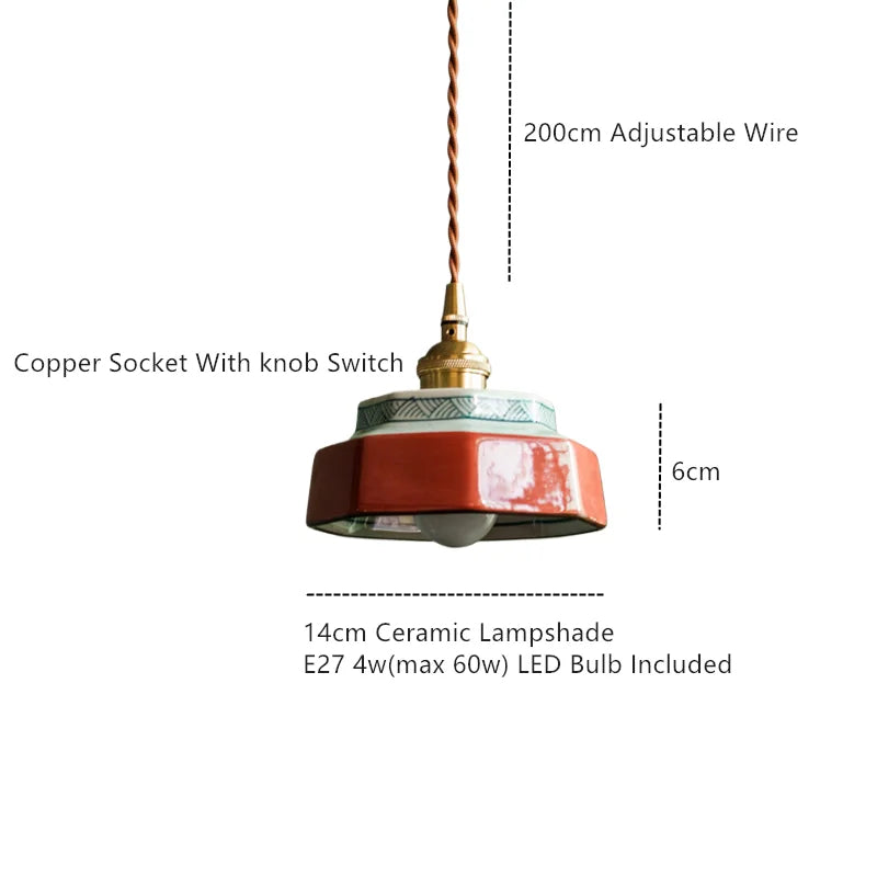 Sonja – Hand-Painted Ceramic Pendant Light