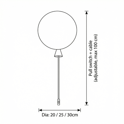 Elo – Bauhaus Colorful Wall / Ceiling Light with Pull Switch