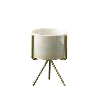 Ida - Ceramic Flower Planters with Modern Stand